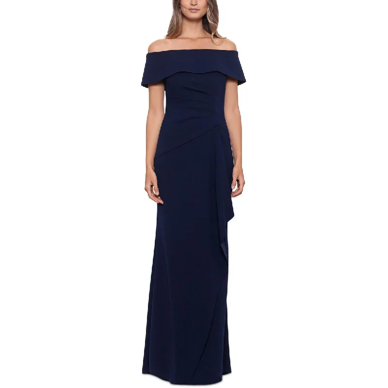 Xscape Womens Crepe Ruched Evening Dress Luxury unclassified dresses