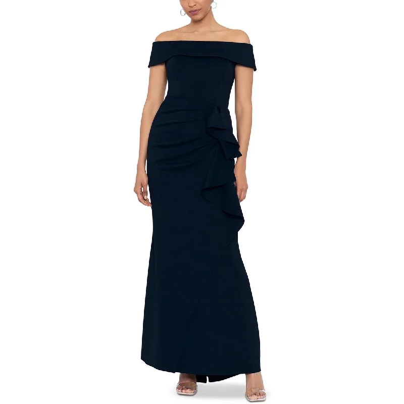 Xscape Womens Ruffled Off-The-Shoulder Evening Dress Petite unclassified dresses