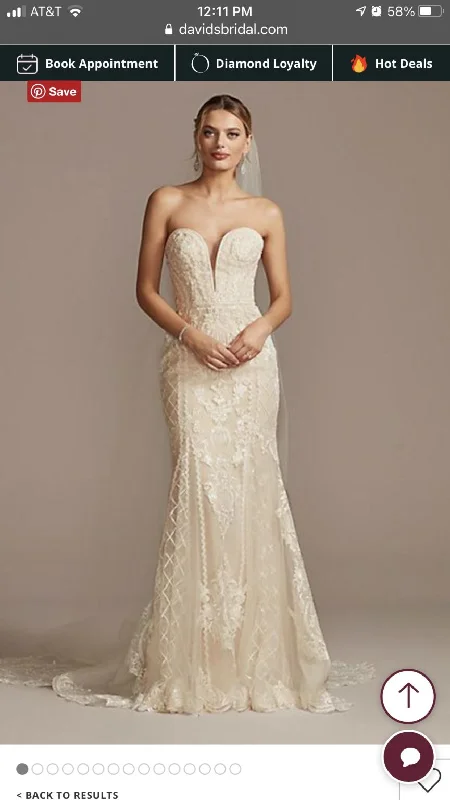 Oleg Cassini Beaded Scroll and Lace Lace Dress Bohemian