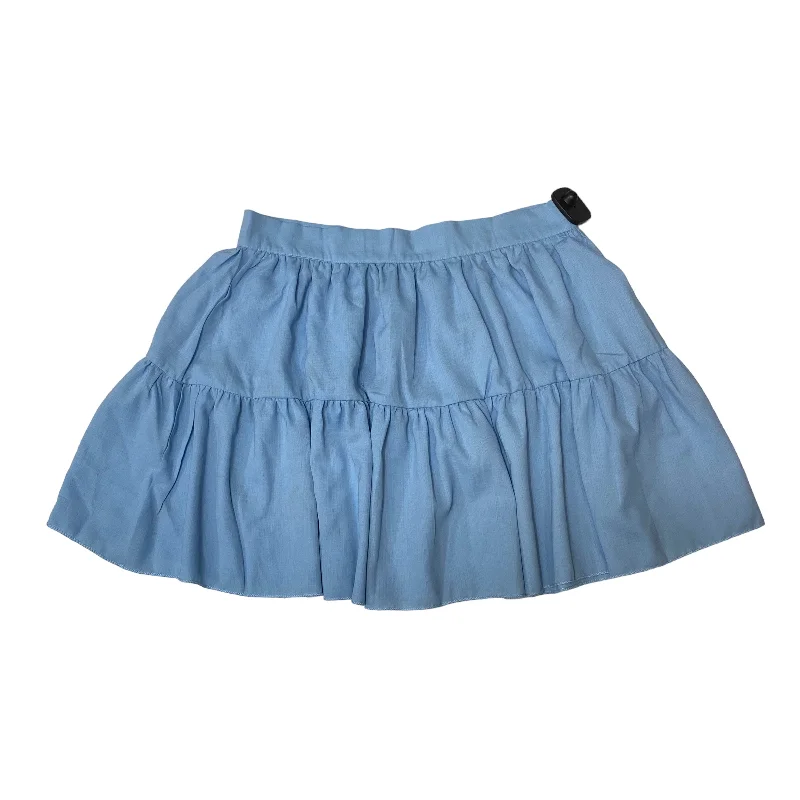 Skirt Mini & Short By Shein  Size: L Pleated Mini Denim