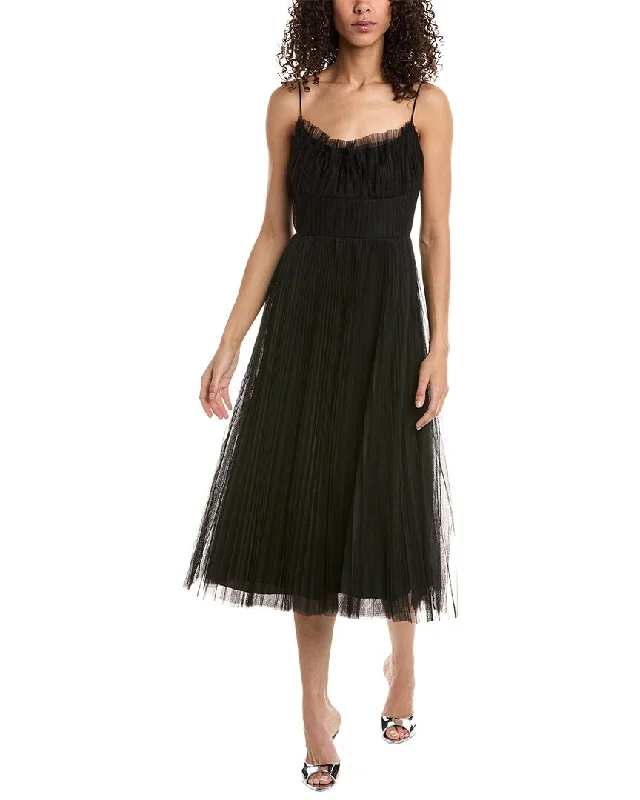 ML Monique Lhuillier Tulle Midi Dress Lace Midi Skirt