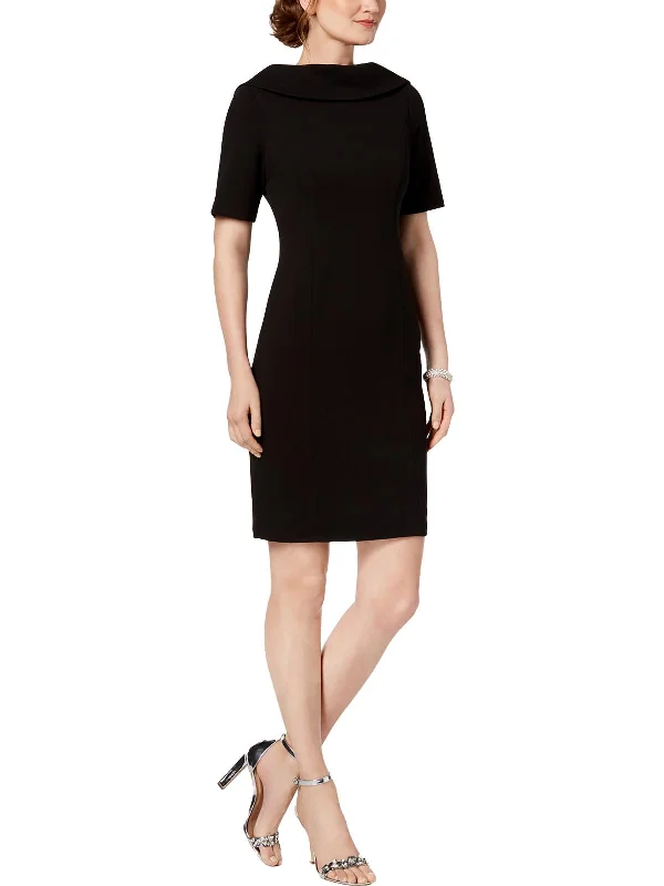 Womens Panel Midi Cocktail and Party Dress Soft Pleated Midi